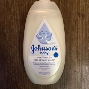 Johnson's Baby Face & Body Cream 13.6oz Sensitive Care Vitamin‎ B5 NEW